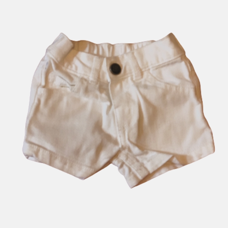 Carter's 3month Jean Shorts. White. Pockets